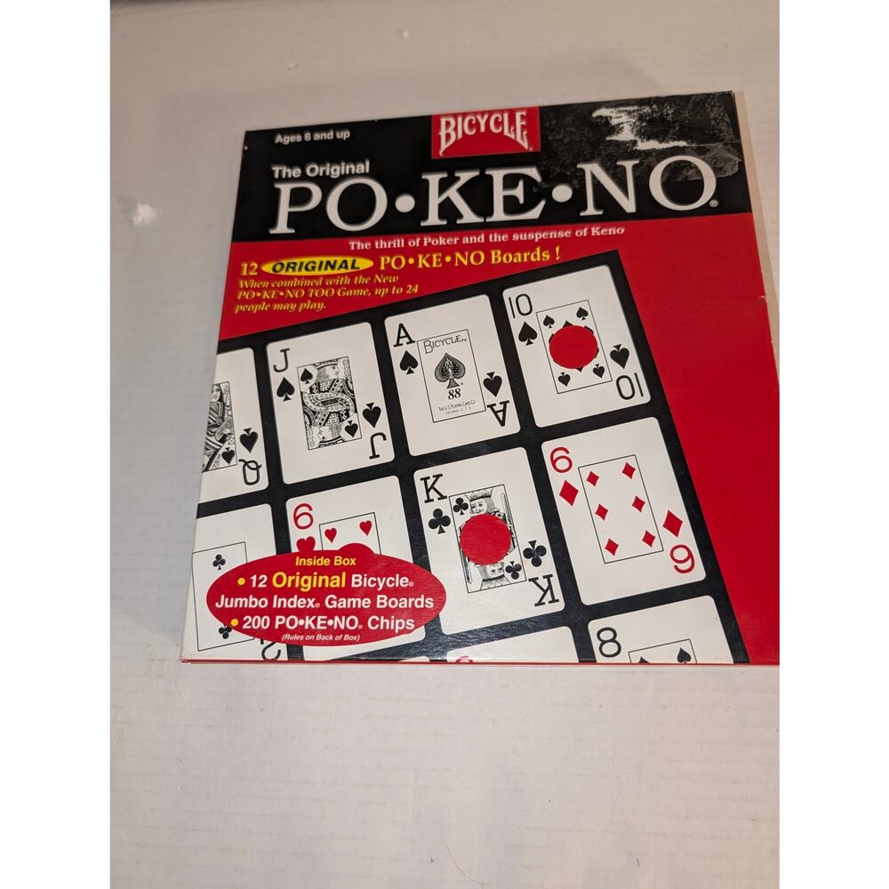 Bicycle The Original PoKeNo Card Game Complete 12 Board Set 200 Chips PO-KE-NO - Picture 3 of 4